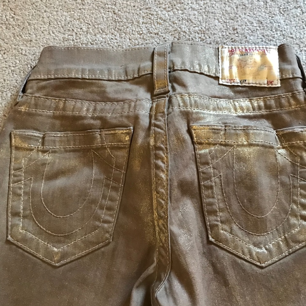 True religion gold sparkly jeans